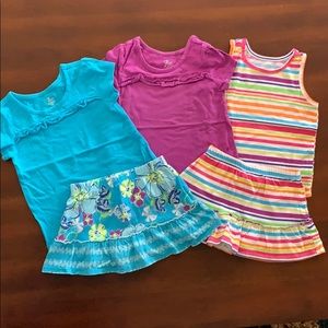 Children’s Place shirts and skorts - size 2T